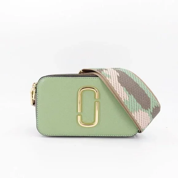 Marc Jacobs Snapshot Small Leather Camera Bag Green OS